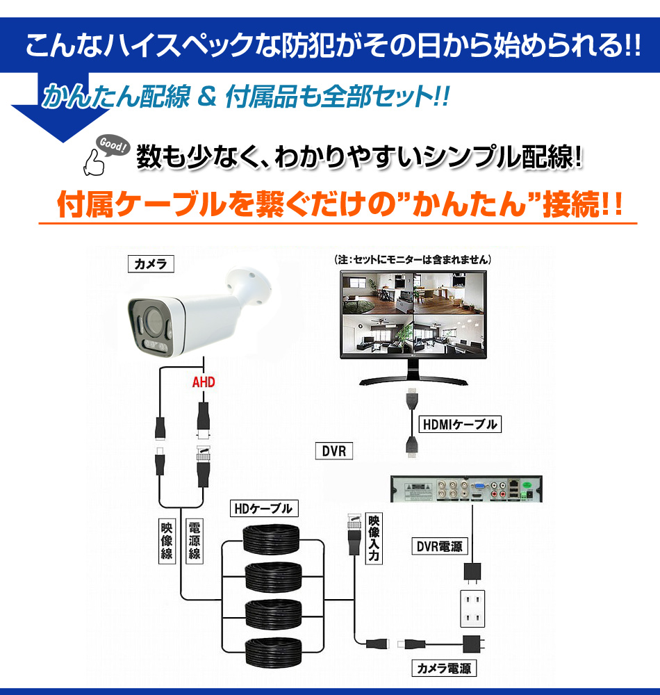 接続かんたん！シンプル配線